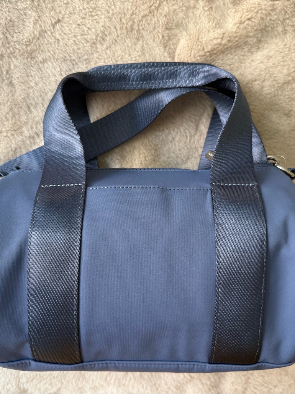 NWT Lululemon Knit Nylon Mini Barrel Duffle Bag 5L Oasis Blue - Picture 8 of 14
